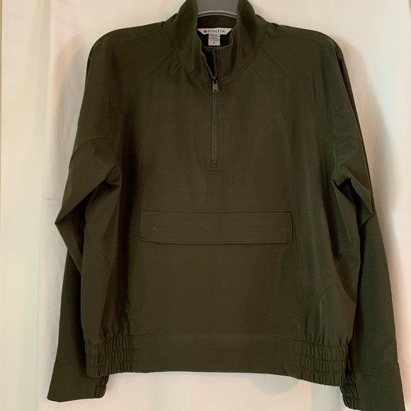 Athleta olive green 'Boundless Popover' jacket - Picture 1 of 11